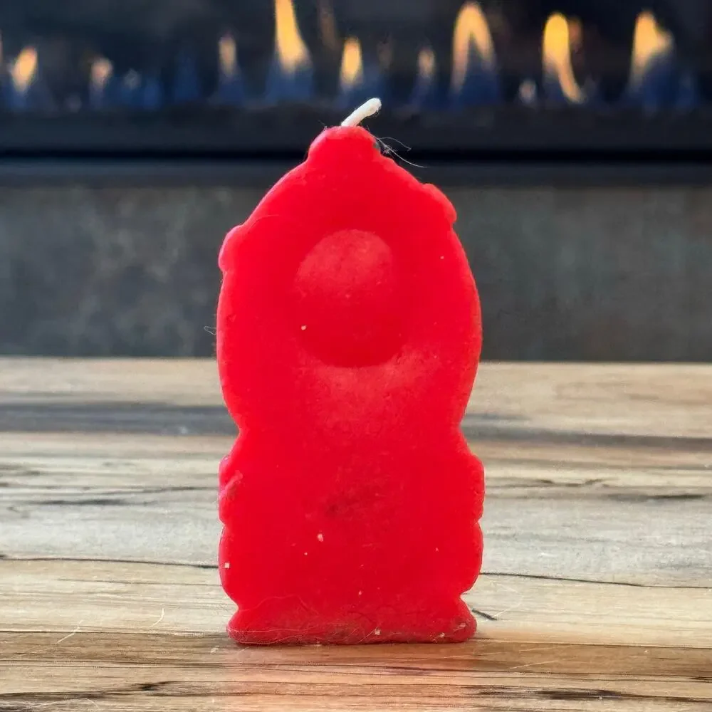 Vintage 1950s Santa Claus Candles Lot of 3, Retro Mid Century Christmas Figural
